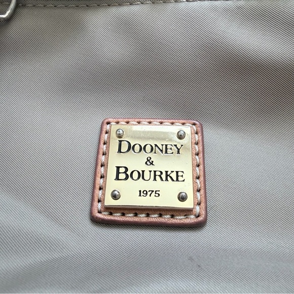 Dooney And Bourke Allie Nylon Beige Brown Leather Backpack Authentic main image 12